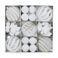 thumbnail image 6 of 35‑Pack Christmas Ornaments Set, Christmas Tree Balls with Gold Glitter, Star and Bow Hanging Decorations, Shatterproof Holiday Ornaments for Tree, Wreath and Home Decor(Assorted, White), 6 of 6