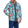 thumbnail image 2 of Kdxio Hawaiian Style Print Men Hoodies Casual Hoodies for Men with Zip Pockets Full Zip Long Sleeve Sweatshirt Sports Hooded Jacket-X-Large, 2 of 5
