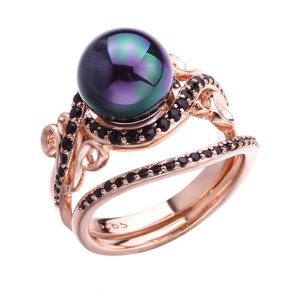 Women's Creative Flower Pearl National Wind Ring