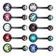 thumbnail image 5 of 10 Unids 14g Bling Cristal Barbell Bar Piercing Joyería Sunnimix Anillos del ombligo del ombligo, 5 of 7