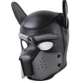 thumbnail image 1 of Máscara para perro, látex suave, máscara para perro, máscara para cachorro, máscara de cuero negro para perro con orejas, juego de rol, máscara de cabeza completa, 1 of 5