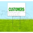 thumbnail image 1 of Customers (18" x 24") Yard Sign, Includes Metal Step Stake, 1 of 6