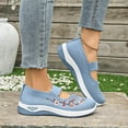 thumbnail image 4 of YLYL Womens Orthopedic Walking Shoes Soft Comfort Slip on Arch Support Casual Walk Shoes Light Non-Slip Embroided Sneaker, 4 of 7
