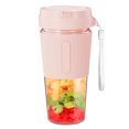 thumbnail image 1 of Portable Blender Juicer 2 Blades 300ml USB Rechargeable Multifunction Portable Juicer Cup for Home Travel Pink, 1 of 16