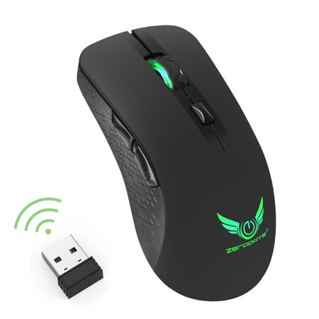 Gaming Mouse with RGB LED Lighting, 2.4G Wireless Game Mice for Computer/ PC/ Laptop/ Mac Book with 2400 DPI Optical Gaming Sensor, Ergonomic Design with 6 (Best Ergonomic Gaming Mouse 2019)