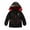 Black, variant on Lindreshi Boys Winter Coat Clearance Kids Boys Baby Solid Winter Hooded down Coat Jacket Outwear Padded Clothes