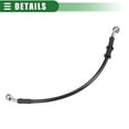thumbnail image 7 of Unique Bargains Brake Hose Motorcycle ATV Braided Hydraulic Brake Line Oil Hose Pipeline 30cm Black Silver Tone 1 Set, 7 of 7