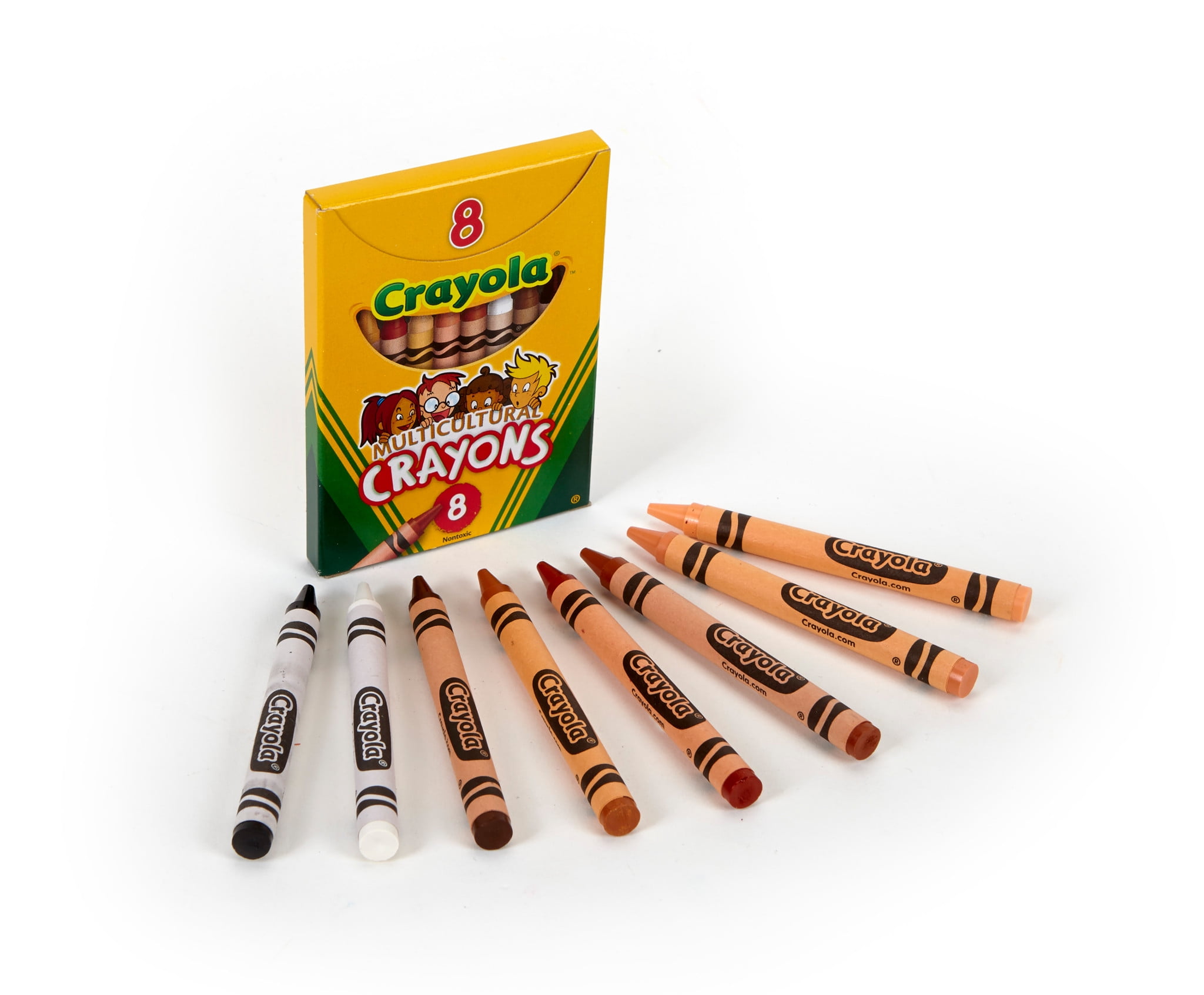 Crayola Multi-Cultural Crayons 7/16 x 4 Inches Pack of 8 Assorted Skin Tone Colors Large 