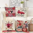 thumbnail image 6 of EUDIDV Valentine's Decor 4PC New Valentine's Day For Girlfriend Pillow Love Cushion Home Printing Pillow Set Sofa Bedside Romantic Presents, 6 of 6
