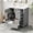Grey, variant on ChenyueFurn Bathroom Vanity 30 Inch Single Bowl Sink Soft Close Door Three Drawers Space-Saving Storage Black