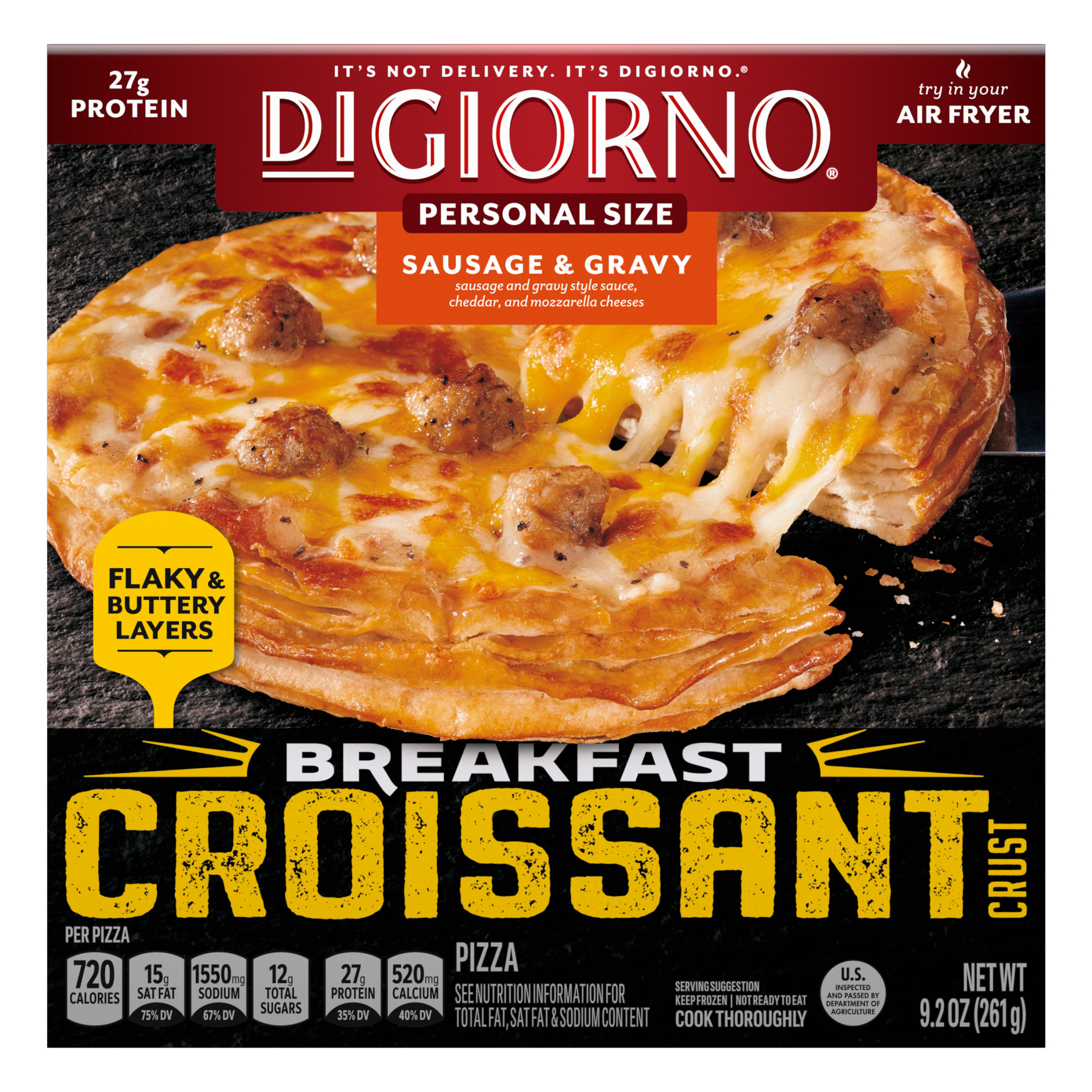 DiGiorno Croissant Crust Sausage Pizza 6.5 in 9.2oz Carton (Frozen)