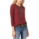 thumbnail image 2 of Lucky Brand Camiseta básica bordada para mujer, rojo, XS Lucky Brand  Camiseta básica, 2 of 2