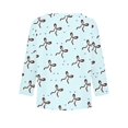 thumbnail image 6 of Abcomgle Girls Long Sleeve Shirts 7-8 Trendy Bow Graphic Crewneck T-Shirts for Kids Girls Winter Basic Top for Girls Cute Girls Blouses 7-8 Years,Light Blue, 6 of 6