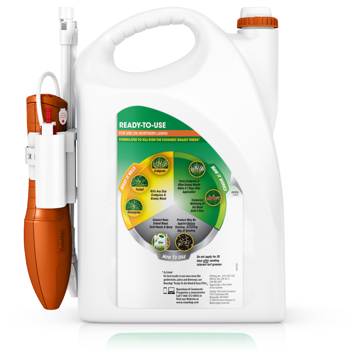 Roundup For Lawns Crabgrass Destroyer₁ Ready-to-Use with Extend Wand, Grassy Weed Killer, 1 gal. - image 3 of 8