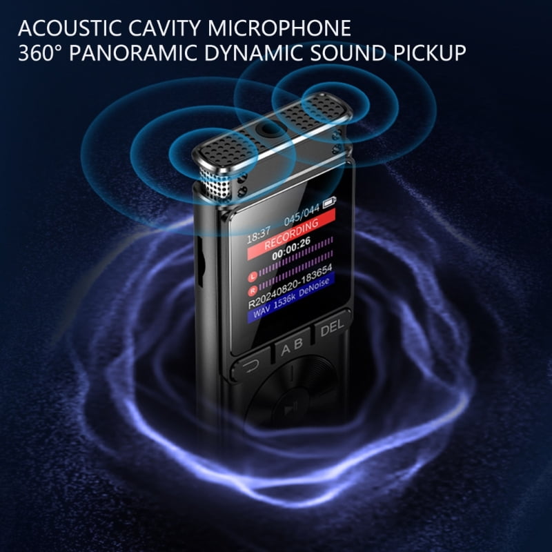AOOOWER Multifunctional Voice Recorder 128GB Advanced Noise Cancelling MP3 Music Player