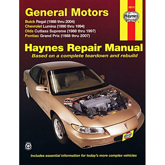 General Motors FWD models Buick Regal (88-04), Chevrolet Lumina (1990-1994), Olds Cutlass Supreme (88-97), & Pontiac Grand Prix (88-07) Haynes Repair Manual ^