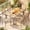 Brown-Textilene, variant on Lofka 7-Piece Outdoor Patio Dining Set ,Patio Conversation Set with 1 Metal Steel Table and 6 Textilene Chairs for Courtyard, Backyard, Pool,Gray