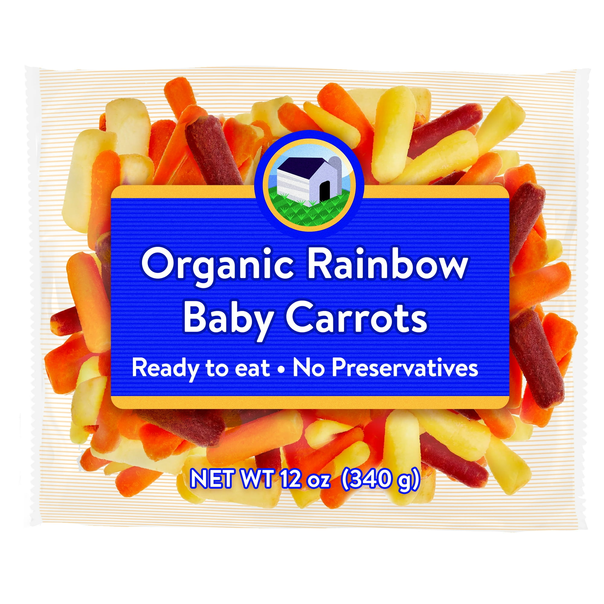 Organic Fresh Rainbow Baby Carrots, 12 oz, Bag