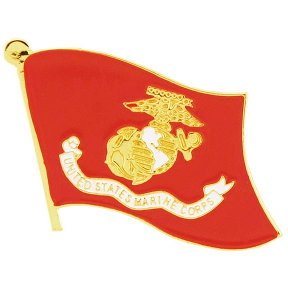 U.S. MARINES, USMC FLAG - Original Artwork, Expertly Designed PIN - 1.125"