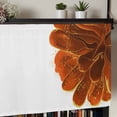 thumbnail image 5 of Burnt Orange Kitchen Valances for Windows, Sparkle Gold Stained Floral Flower Art Bathroom Window Valances 54x18 Inch Rod Pocket Window Treatments Valance Curtains for Living Room Bedroom Decor, 5 of 9