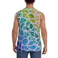 thumbnail image 4 of Fotbe Men's Rainbow Glitter Print Men's Sleeveless Muscle Tank Tops Casual T-Shirts for Gym Workout Beach-3X-Large, 4 of 8