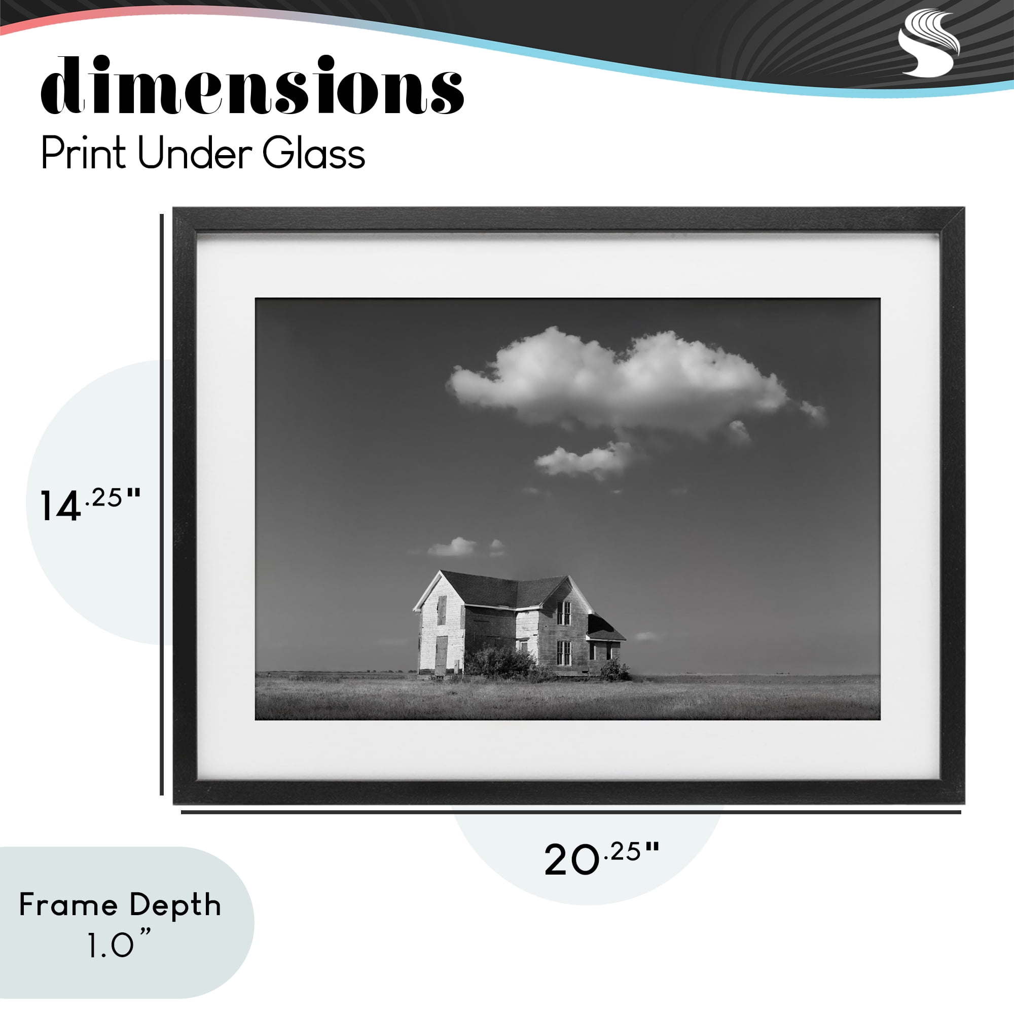 Stupell Industries Solitary Erstwhile Cottage Black Framed Print Under Glass, design by Steve Toole
