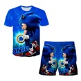 thumbnail image 3 of Camisetas nuevas para niños, camisetas de Sonic y pantalones cortos, conjuntos de 2 piezas, camisetas de anime para niños, conjuntos de ropa de verano para bebés, 3 of 4