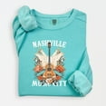 thumbnail image 5 of Nashville Music City Guitar Grunge - Womens Lightweight Garment Dyed Sweatshirt, 5 of 7