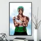 thumbnail image 3 of Póster autoadhesivo de anime de One Piece Luffy, figuras de Zoro para papel tapiz, decoración del hogar, pintura de la ley, arte de pared, dormitorio, dibujos animados, Mihawk, 3 of 5
