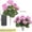 Pink, variant on Artificial Geranium Flower Outdoor Decor,Realistic Faux Flower Bouquet Maintenance Free Decorative Plant Arrangement Weather Resistant Display,for Balcony Patio Garden Outdoor Decoration-Red