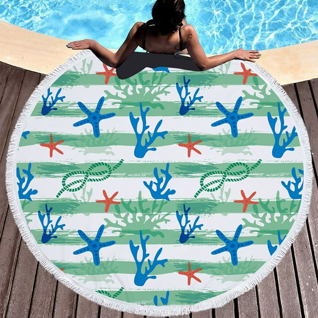 ddioayh Clearance Circular Pattern Beach Swimming Pool Outdoor Shower Towel Blanket Yoga Mat