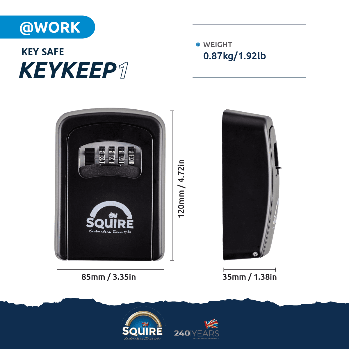 Keykeep 1&trade; | Key Safe | 4 Wheel