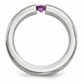 thumbnail image 2 of Edward Mirell Titanium Satin Amethyst 4mm Band, 2 of 8