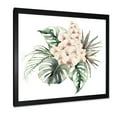 thumbnail image 2 of Designart 'Bouquet With Orchids Coconut Leaves and Monstera ' Traditional Framed Art Print, 2 of 4