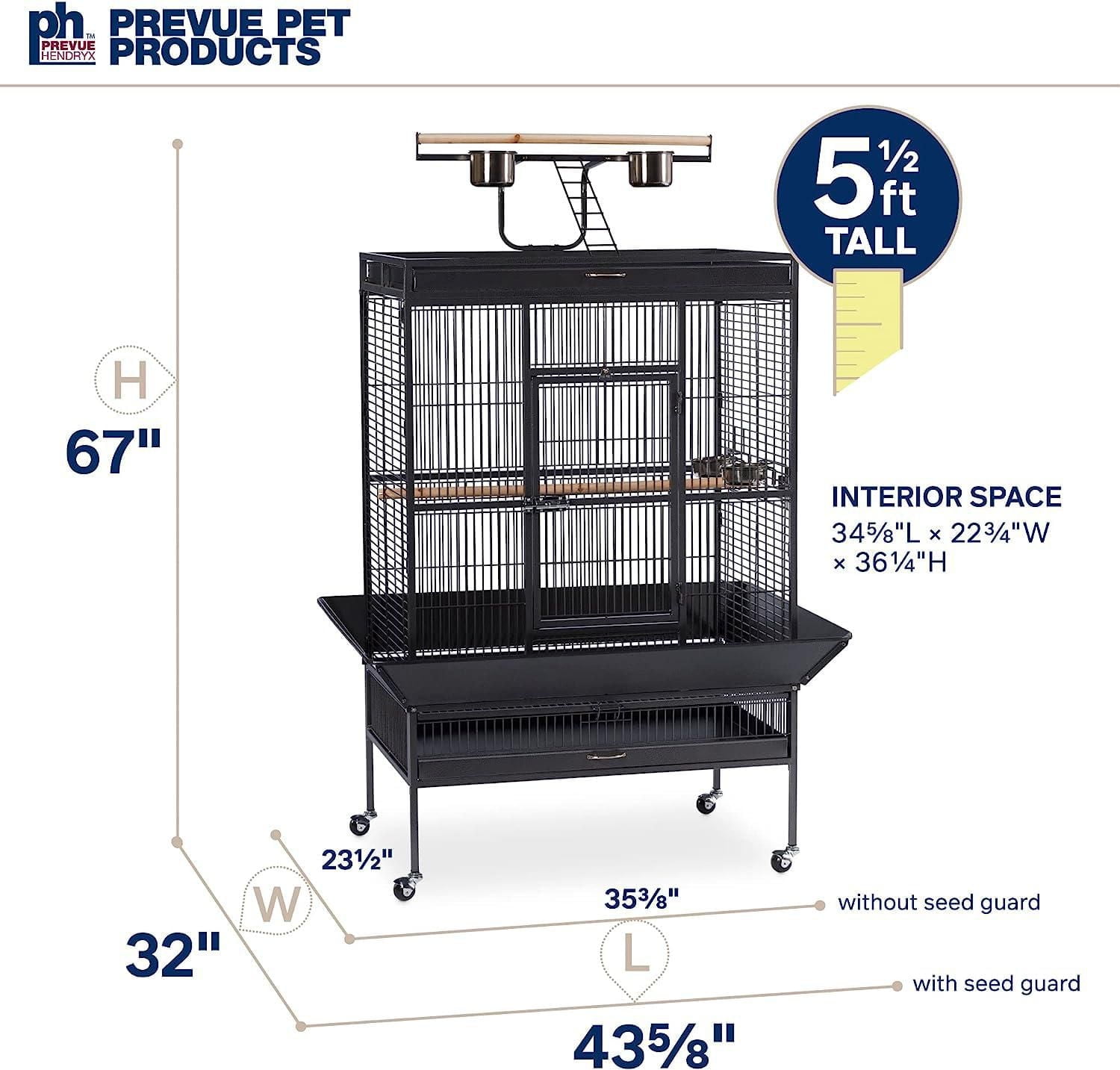 Prevue – Perroquet en fer forgé, noir