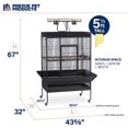 thumbnail image 2 of Prevue Wrought Iron Parrot Cage, Black, 2 of 9