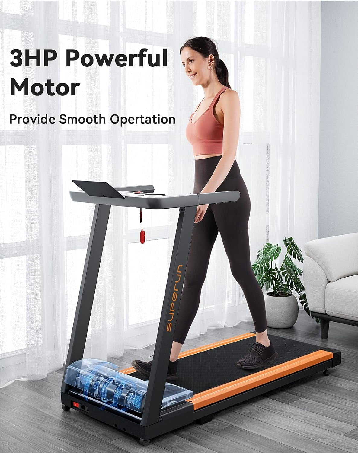 RUNOW 7415EA Foldable Treadmill For Home With Manual/Auto Incline,Easy  Assembly Compact Treadmill, Walking Jogging Running Treadmill, Portable  Fold Up Treadmill
