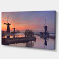 thumbnail image 2 of Windmills at Sunrise Panorama - Landscape Canvas Art Print, 2 of 4