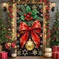 thumbnail image 5 of Christmas Door Cover Banner Corgi Dog Bow Bell Design Merry Christmas Banners Background for Winter Holiday Xmas Party Decoration, 5 of 9