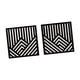 thumbnail image 1 of 2 piezas de adornos de pared de madera rústicos, creativos, decorativos, bohemios, abstractos. negro, 1 of 9