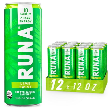 RUNA Energy Drink, Lime, 12 fl oz Can (Pack of 12)