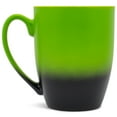 thumbnail image 2 of Elanze Designs 12 Ounce Two Toned Ombre Ceramic Tea Coffee Cup Mug Green Black Born To Dilly Dally Duck, 2 of 4