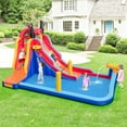 thumbnail image 2 of Gymax Inflatable Water Slide Park Pirate Theme Bouncer Playhouse Castle without Blower, 2 of 10