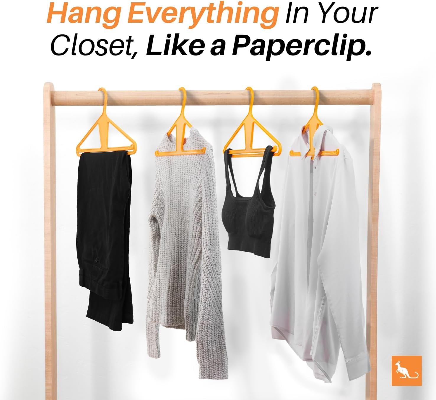 Kangaroo™ 100% Recycled Patented Clothing Hanger, Pants, Shirt, Jacket Hanger(Oatmilk 30-Pack)