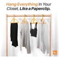 thumbnail image 2 of Kangaroo™ 100% Recycled High-Strength Clothing Hanger, Pants, Shirt, Jacket Hanger - Patented (Tangerine 10-Pack), 2 of 5