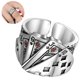 thumbnail image 3 of Juegos de póquer Casino Ring Playing Cards Anillo de banda de declaración Vintage ajustable Vintage joyería de plata para mujeres y hombres Ormromra 222480, 3 of 9