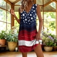 thumbnail image 2 of Erwazi Summer Dresses for Women 4th Of July Printed Crew Neck Sleeveless Ankle Length Dress Celebrations Outdoor Parties Activities Casual Dresses, 2 of 6