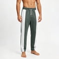 thumbnail image 5 of Maplenight Men's Athletic Track Pants with Side Striped Straight Leg Drawstring Elastic Waist Pant Relaxed Fit Open Bottom Sport Pant for Running Workout, 5 of 8