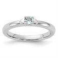 thumbnail image 3 of Auriga Fine Jewelry 925 Sterling Silver Aquamarine Ring for Women Size 7, 3 of 6