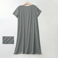 thumbnail image 6 of Sakmal Sleepwear for Women Comfy Pajama Dress Short Sleeve Gray Nightgowns for Women, 6 of 6
